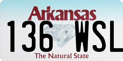 AR license plate 136WSL