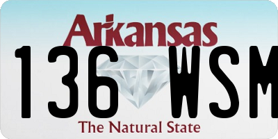 AR license plate 136WSM