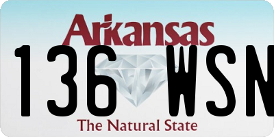 AR license plate 136WSN