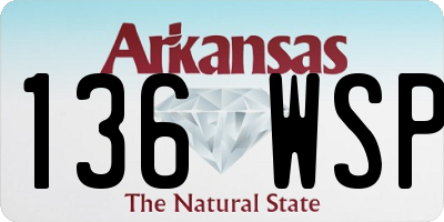 AR license plate 136WSP