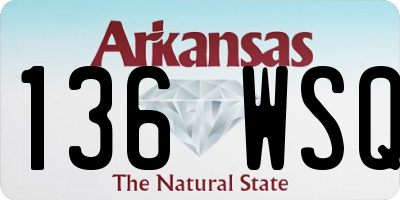 AR license plate 136WSQ