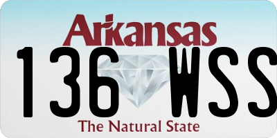 AR license plate 136WSS