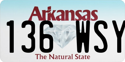 AR license plate 136WSY