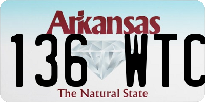 AR license plate 136WTC