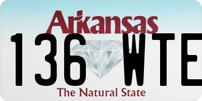 AR license plate 136WTE