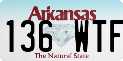 AR license plate 136WTF