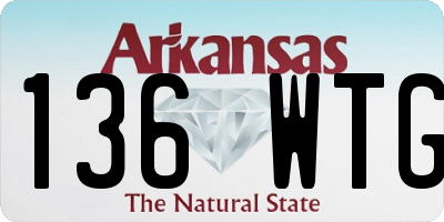 AR license plate 136WTG