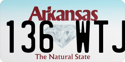 AR license plate 136WTJ