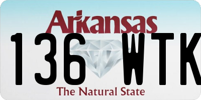 AR license plate 136WTK