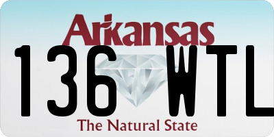 AR license plate 136WTL