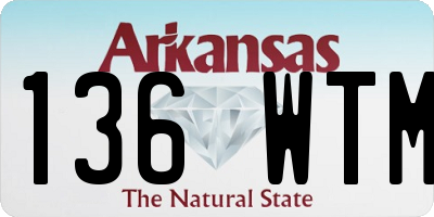 AR license plate 136WTM