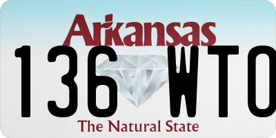 AR license plate 136WTO