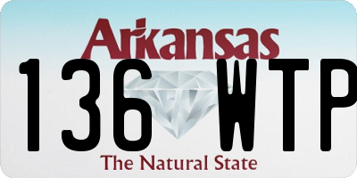 AR license plate 136WTP