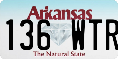 AR license plate 136WTR