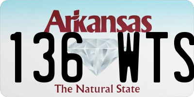 AR license plate 136WTS