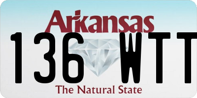 AR license plate 136WTT