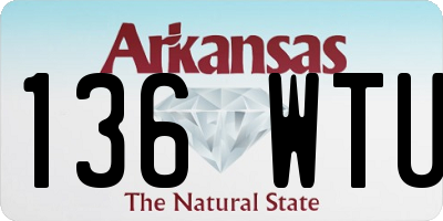 AR license plate 136WTU