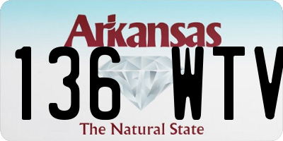 AR license plate 136WTV