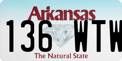 AR license plate 136WTW