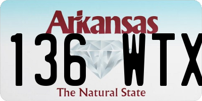 AR license plate 136WTX