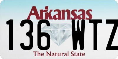 AR license plate 136WTZ