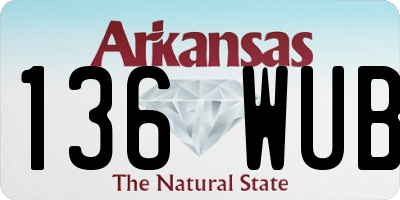 AR license plate 136WUB