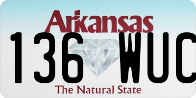 AR license plate 136WUC