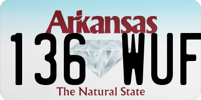 AR license plate 136WUF