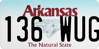 AR license plate 136WUG