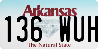AR license plate 136WUH