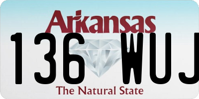 AR license plate 136WUJ