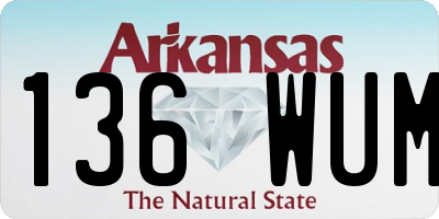 AR license plate 136WUM