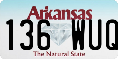 AR license plate 136WUQ