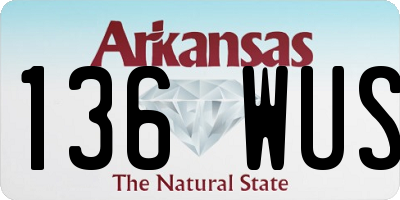 AR license plate 136WUS