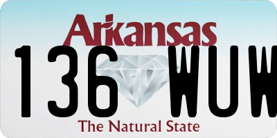 AR license plate 136WUW