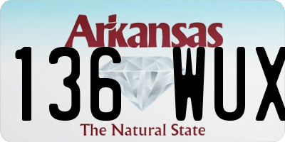 AR license plate 136WUX
