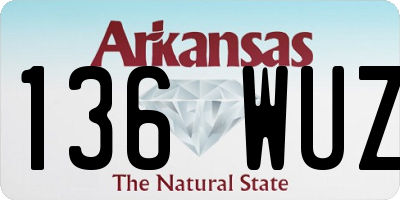 AR license plate 136WUZ