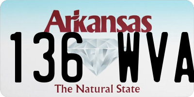 AR license plate 136WVA