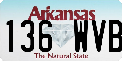 AR license plate 136WVB
