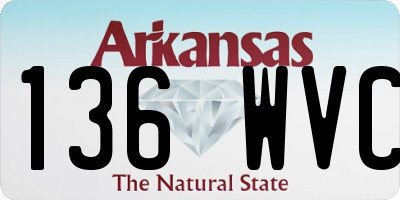 AR license plate 136WVC