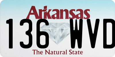 AR license plate 136WVD
