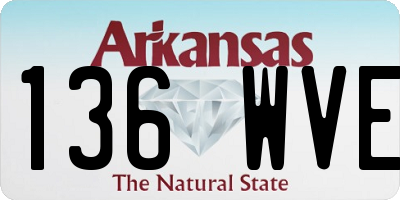AR license plate 136WVE
