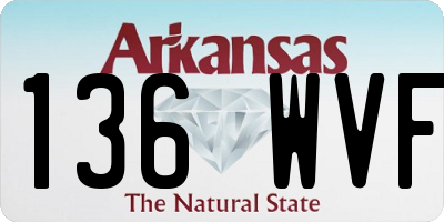 AR license plate 136WVF