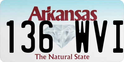 AR license plate 136WVI