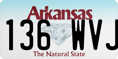 AR license plate 136WVJ