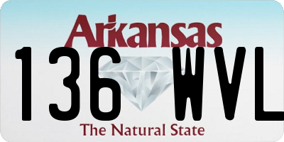 AR license plate 136WVL
