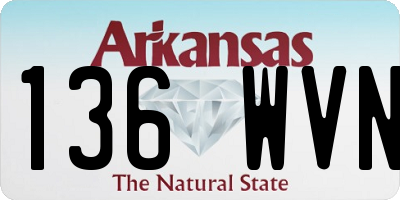 AR license plate 136WVN