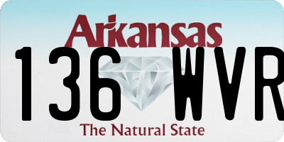 AR license plate 136WVR