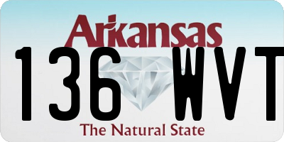 AR license plate 136WVT