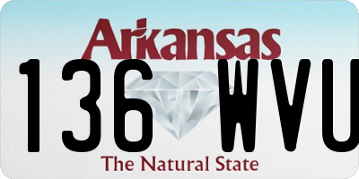 AR license plate 136WVU